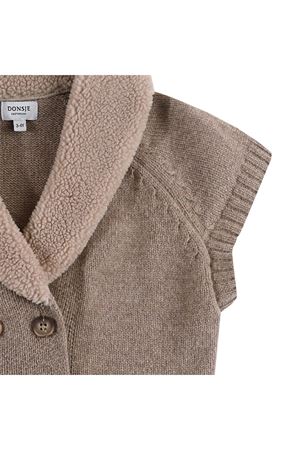 Nannie Merino Wool Waistcoat Milk Chocolate Melange DONSJE KIDS | 408530000176